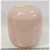 Image 1 : ROSE COLOR STONE LIDDED JAR/URN 9" TALL