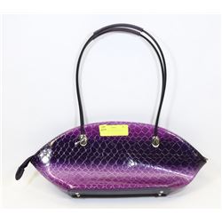 NEW PURPLE SNAKESKIN STYLE PURSE