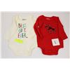 Image 1 : SET OF 2 NEW INDIGO ONESIES 3-6 MONTHS