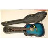 Image 1 : SIMON & PATRICK BLUE GUITAR WITH HARD CASE