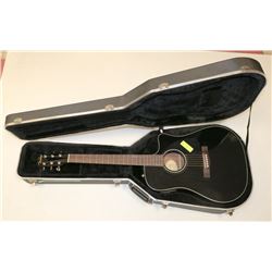 FENDER CD110 BLACK GUITAR WITH PICKUP HARD CASE