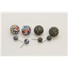 Image 1 : 2 PAIRS OF NEW "DOUBLE THE FUN" SPARKLE BALLS STUD