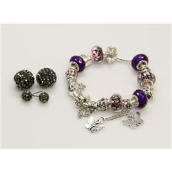 NEW "DOUBLE THE FUN" SPARKLE BALLS STUD EARRINGS