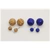Image 1 : 2 PAIRS OF NEW "DOUBLE THE FUN" SPARKLE BALLS STUD