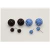 Image 1 : 2 PAIRS OF NEW "DOUBLE THE FUN" SPARKLE BALLS STUD