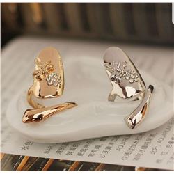 TWO NEW DRAGON FLY DESIGN RHINSTONE PLUM SNAKE