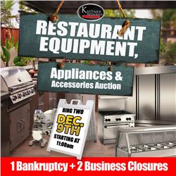 WELCOME TO KASTNER'S RING 2 RESTAURANT SALE!