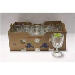 BOX OF 15 WINE GLASSES