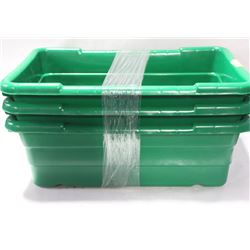 GREEN LUGS 25" X 16" X 8.5" - LOT OF 3