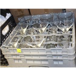 8 DISHWASHER RACKS W/ ASSORTED GLASSWARE
