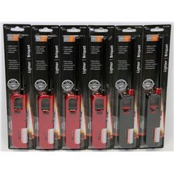 LOT OF 6 NEW REFILLABLE / RECHARGEABLE LIGHTERS