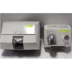 GROUP OF 2 COMMERCIAL WASHROOM BLOW-DRYERS