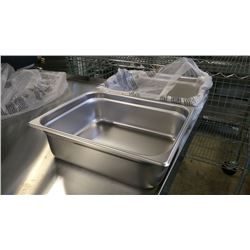 1/2 SIZE,4" DEEP STAINLESS STEEL INSERT - LOT OF 2