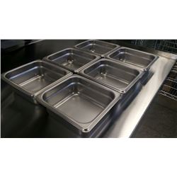 1/6 SIZE, 2.5" DEEP INSERTS - LOT OF 6