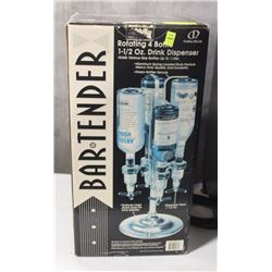 4 BOTTLE LIQUOR BAR CADDY DISPENSER