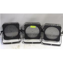 LOT OF 3 ORION PAR 64 FLAT PANEL LED LIGHT