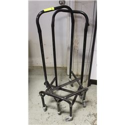 PAIR OF METAL ROLLING BASKET CARTS