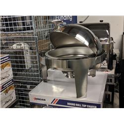 5.6L ROUND STAINLESS ROLL TOP CHAFER WITH FIXED LE