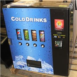 USED CASHLESS COOLER VENDING MACHINE