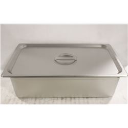 ME#11, S/S FOOD PAN FULL SIZE 6" DEEP WITH LID