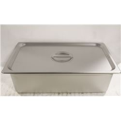 ME#11, S/S FOOD PAN FULL SIZE 6" DEEP WITH LID