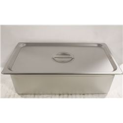 ME#11, S/S FOOD PAN FULL SIZE 6" DEEP WITH LID