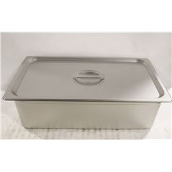 ME#11, S/S FOOD PAN FULL SIZE 6" DEEP WITH LID