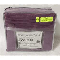 BAMBOO COMFORT PLUS KING SIZE DARK PURPLE 1800