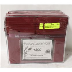 BAMBOO COMFORT PLUS QUEEN  SIZE BURGUNDY 1800