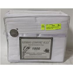 BAMBOO COMFORT PLUS QUEEN  SIZE WHITE  1800