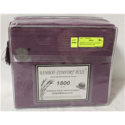 BAMBOO COMFORT PLUS QUEEN  SIZE DARK PURPLE  1800