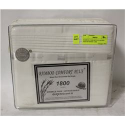 BAMBOO COMFORT PLUS QUEEN  SIZE WHITE  1800