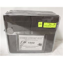 BAMBOO COMFORT PLUS QUEEN  SIZE DARK GREY 1800