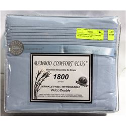 BAMBOO DOUBLE SIZE COMFORT PLUS PALE BLUE 1800