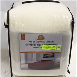 MICROFLEECE KING SIZE OFF WHITE ANTI PILL SHEET