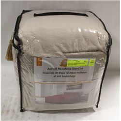ANTI PILL MICROFLEECE TAUPE KING SIZE SHEET