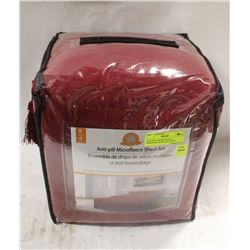 ANTI PILL MICROFLEECE BURGUNDY KING SIZE SHEET