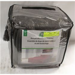 ANTI PILL MICROFLEECE DARK GREY QUEEN SIZE SHEET