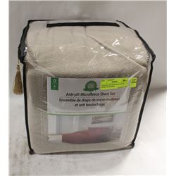 ANTI PILL MICROFLEECE TAUPE QUEEN SIZE SHEET