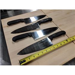 8" BLACK GREBAN MEDIUM BLADE COOK KNIVES - LOT OF