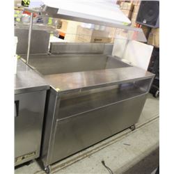 5' S/S COLD WELL SERVING TABLE W/ SNEEZE GUARD