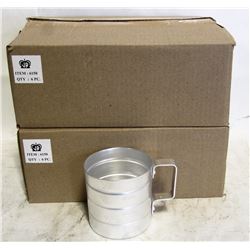 LOT OF 12 NEW 0.5 QT ALUMINUM DRY INGREDIENT