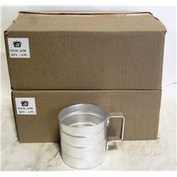 LOT OF 12 NEW 0.5 QT ALUMINUM DRY INGREDIENT