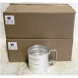 LOT OF 12 NEW 0.5 QT ALUMINUM DRY INGREDIENT