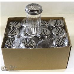 CHEESE OR PEPPER SHAKERS LOT OF 12 NEW