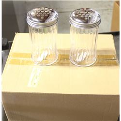 CHEESE OR PEPPER SHAKERS LOT OF 12 NEW