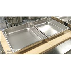 2/3 SIZE, 2.5" DEEP S/S INSERTS - LOT OF 2