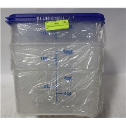 12QT INGREDIENT BINS & LIDS - LOT OF 2