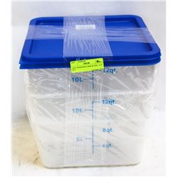 12QT INGREDIENT BINS & LIDS - LOT OF 2