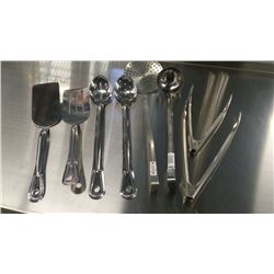 STAINLESS KITCHEN TOOLS SET - LOT OF 8 PIECES